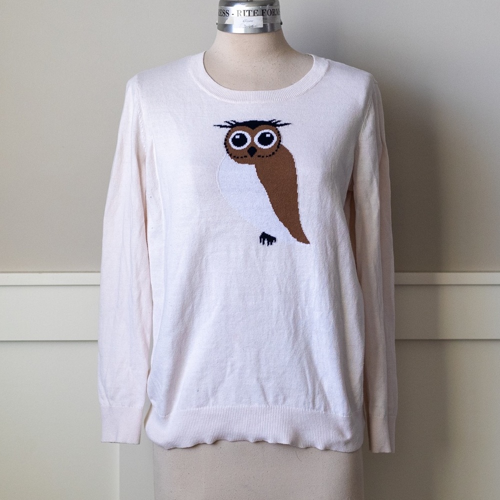 Cream clip art owl loft sweater